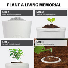 Biodegradable Urn for Ashes Dual-Chamber Planting & Tree pods Burial Urn,Sugarcane Fiber Memorial Urn,Earth Friendly Eco Urn for Human Ashes & Pet Ashes Living urn,210Cu in