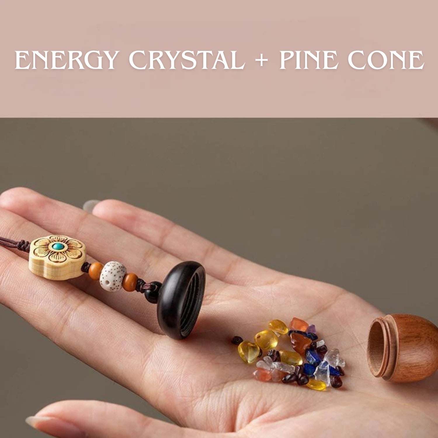 Pine Cone Urn Keychain — open capsule for ashes or mementos