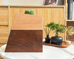 Sapele vase pet urn placed on the table for physical display