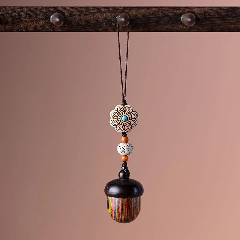 rainbow pinecone keepsake urn keychain