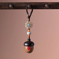 mini rainbow acorn urn for ashes bag charm